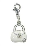 Image of Bombay Duck Double Diamante Flower Bag Charm