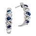10kt. White Gold, Blue Sapphire & Diamond Fashion Earrings
