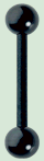 Titanuim Black Barbell 14 Gauge by 5/8