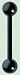 Titanuim Black Barbell 14 Gauge by 5/8