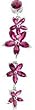 Split flower belly button ring design