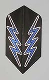 3 sets Blue Lightning Bolt Slim flights, Amerithon, Made in the USA