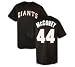 San Francisco Giants William McCovey #44 Black T-Shirt (Adult Medium)