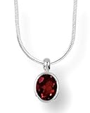 Boma Large Oval Garnet Necklace