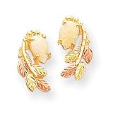 10k Tri-color Black Hills Gold Opal Earrings