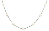 Ladies 18 6-6.5mm Tin Cup Fresh Water Pearl Necklace