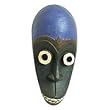 Wood mask, 'Blue Crown' Wood mask, 'Blue Crown'
