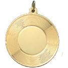 Fancy Edge Round Disc, 14K Gold Charm by NJ Charms