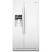 Whirlpool: WSF26D4EXW 26.4 cu. ft. Side by Side Refrigerator with MicroEtch Spill Control Glass Shel