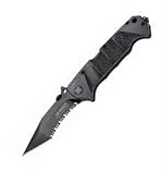 Jim Wagner Folder, Black FRN Handle, ComboEdge