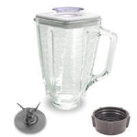 Click to see more detail 5 cup, square top glass jar assembly. 5 cup, square top glass jar assembly.