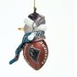 Carolina Panthers 3" Acrylic Striped Home Run Snowman - NFL Football