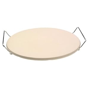 Sassafras 13-Inch Round Clay Pizza Stone with Rack by 