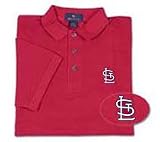 St Louis Cardinals 3 Button Short Sleeve Polo Shirt