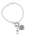 Anatoli Garnet Heart Locket & Pearl Bracelet