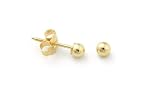 14kt gold 3mm ball earring QG-X4H