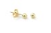 14kt gold 3mm ball earring QG-X4H