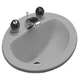 Crane 1280V-100 20-Inch by 17-Inch Oval Atlanta Lavatory Sink, White