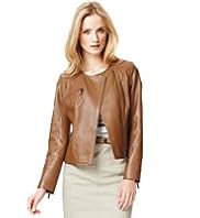 Autograph Leather Double Breasted Biker Jacket