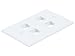 Monoprice 1-Gang Wall Plate for Keystone - 4-Port, 4.5