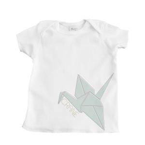 Boy's White Infant T-Shirt with Oragami Crane Design - 18 Months