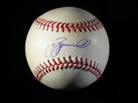 Signed Bagwell, Jeff MLB Baseball in Blue Ink on the Sweet Spot