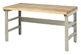 72 X 30 Maple-Butcher Block Square Edge Top Workbench W/ Adj Legs- Tan