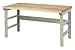 72 X 30 Maple-Butcher Block Square Edge Top Workbench W/ Adj Legs- Blue