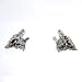 Little Sterling Silver Howling Wolf Stud Earrings, #11275