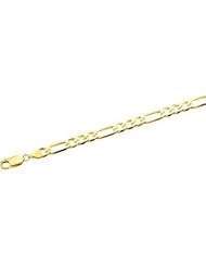 CleverEves 14K Yellow Gold 16 Inch Figaro Chain