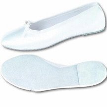 Children's White Deluxe Dyeable Satin Ballet Shoes