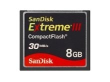 SanDisk 8 GB Extreme III CF Card SDCFX3-008G-A31  (Retail Package)
