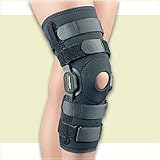 FLA Orthopedics PowerCentric Composite Hinged Knee Brace, Black - X-Large