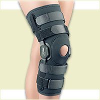 FLA Orthopedics PowerCentric Composite Hinged Knee Brace, Black - XX-Large