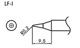 Conical Solder Iron Tip LF-I Lead Free Type with Heater Cartridge