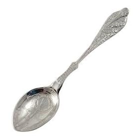 Stork Birth Record Spoon Sterling Silver New Baby Gift