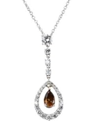1/2 CT TW Semi 06.00X04.00 18K White Gold Diamond Nekclace Semi Mount