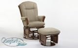 Dutailier Closed Side Glider with Comfort Plus Cushions - Model 919