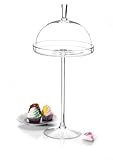 TALL FOOTED CAKE STAND WITH GLASS DOME TALL FOOTED CAKE STAND WITH GLASS DOME