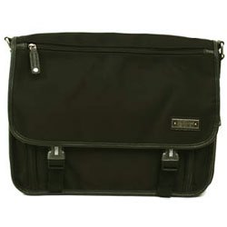 Kenneth Cole Reaction Single Gusset Computer Compatible Messenger Bag - Black