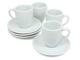 Konitz Coffee Bar Espresso Doppio Cups and Saucers Set of 4