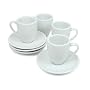 Konitz Coffee Bar Espresso Doppio Cups and Saucers Set of 4