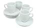 Konitz Coffee Bar Espresso Doppio Cups and Saucers Set of 4