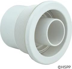 Waterway Swim 1in. Slip / 1-1/2in. Spigot x 1in. Air Barb 5/8in. Orifice Spa Jet with Gasket, 25 GPM, White 210-4750