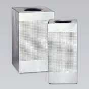 Designer Silhouette Open Top 29-Gallon Trash Receptacle, Stainless Steel URISC18SSPL by United