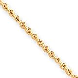 10k 2.5mm Supreme Value Rope Chain Necklace - 24 Inch