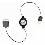 Zip-Linq Retractable iPod /iPhone USB Charge And Synch Cable - Black