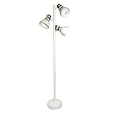 Home Source LMP103WT Adjustable Four Head Floor Lamp