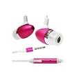 Premium Pink 3.5mm Aluminum Handsfree Stereo Headset Headphone Earphone with Built-in Microphone Remote for Apple Ipod Itouch Iphone 2g 3g 3gs Zune Mp3 Player PDA