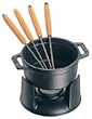 Staub 1404423 Fondue Set (Gusseisen) schwarz